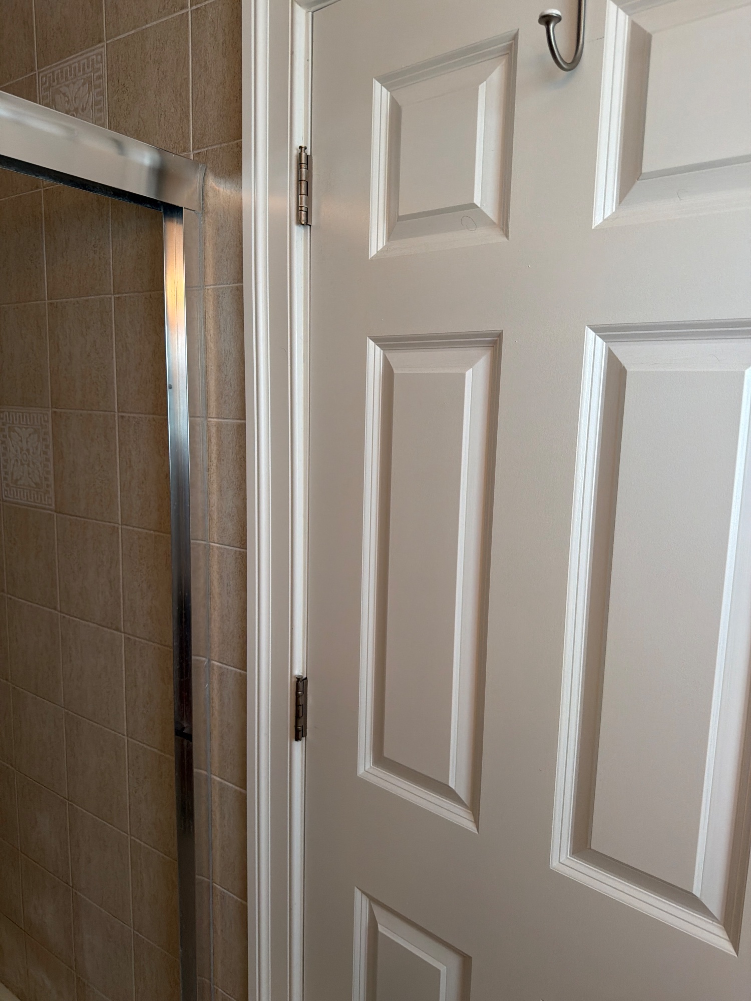 The door open, showing which side the hinges are on