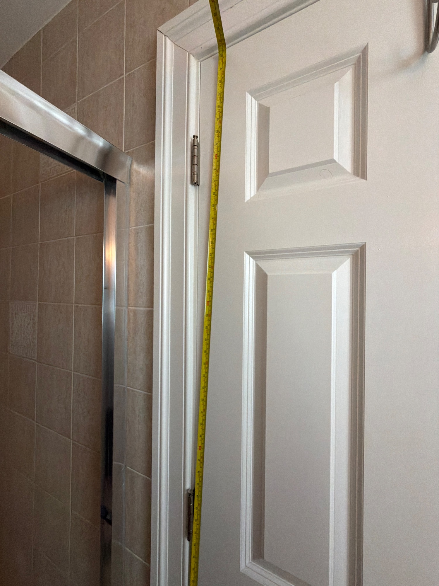 Tape in place: Doorway, the finished opening, floor to top
