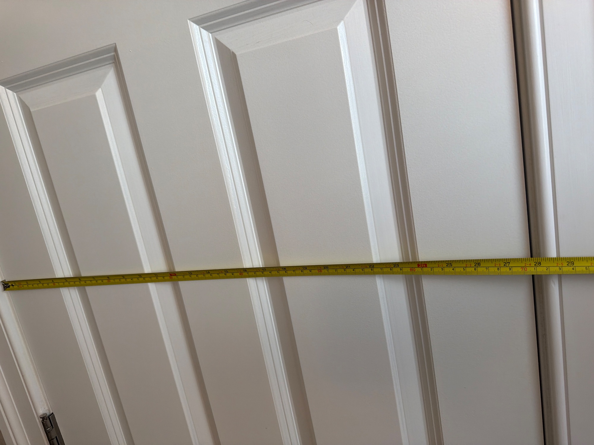 Tape in place: Doorway, the finished opening, side to side