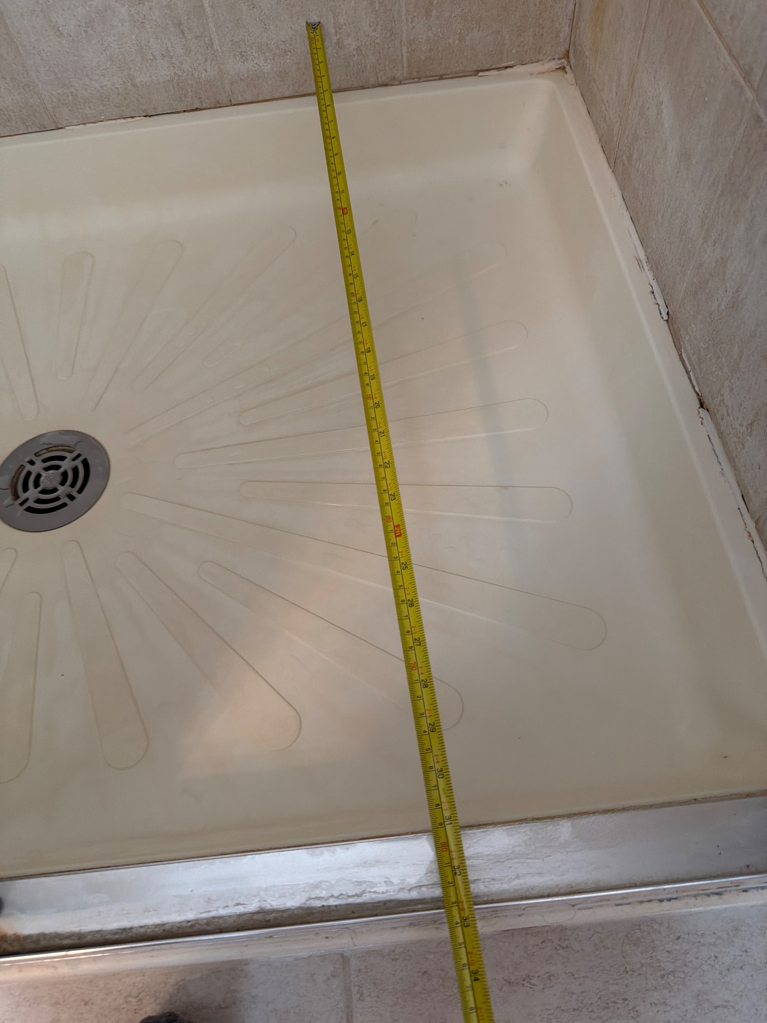 Tape in place: Tub or shower, the short way