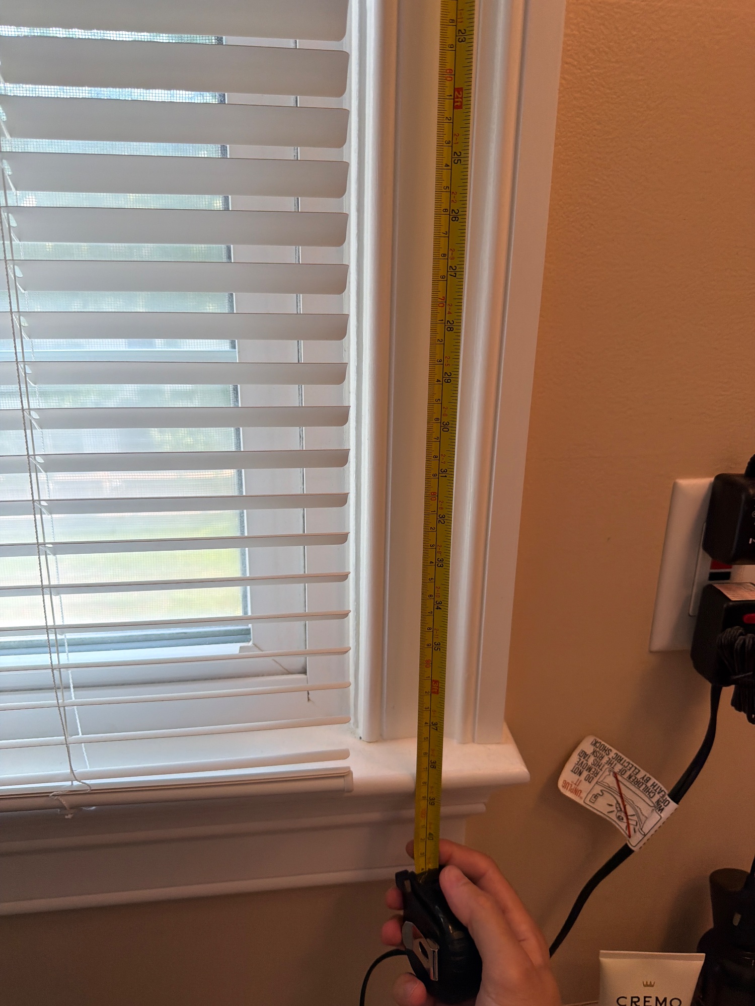 Tape in place: Window, top to bottom