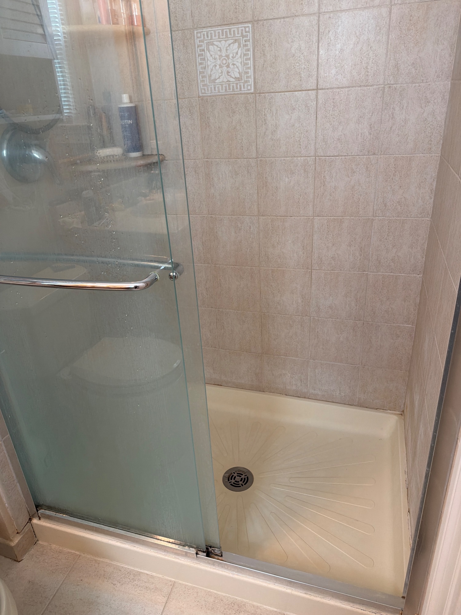 The tub or shower straight on